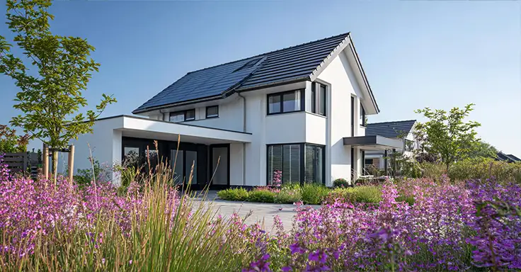 Haus mit Gartenblick
