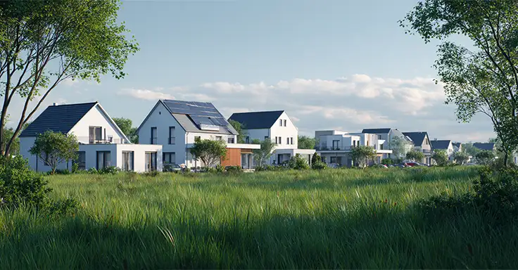 Wohnsiedlung in der Region